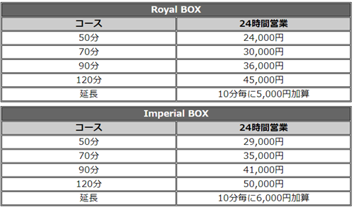 料金表